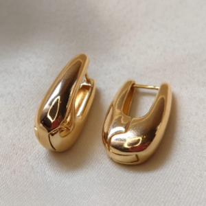 Brinco argola liso (navete grosso)