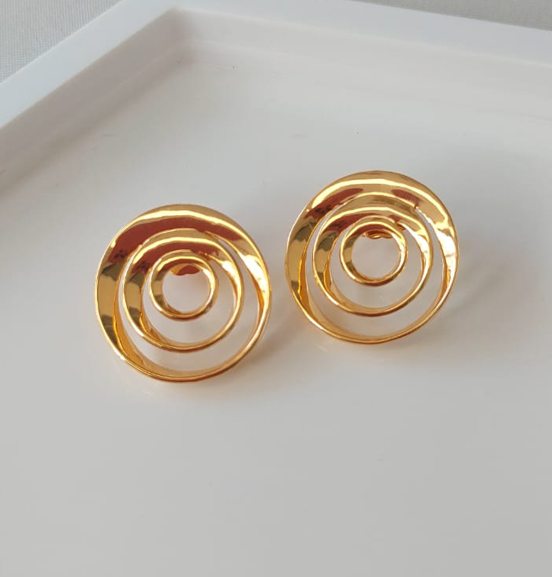 Brinco Banho Ouro18K - Caracol Médio