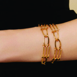 Pulseira Banho Ouro 18K Maleável Fecho Imã