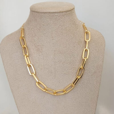 Colar Banho Ouro 18K - Elo Grande