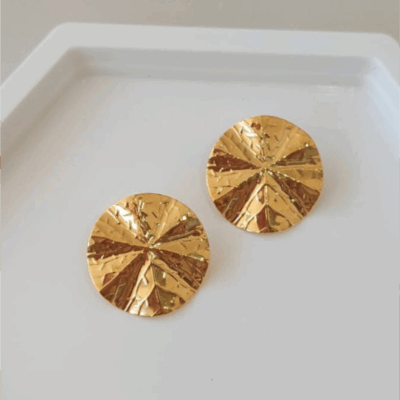 Brinco Banho Ouro 18K ou Ródio - Pizza Chapa