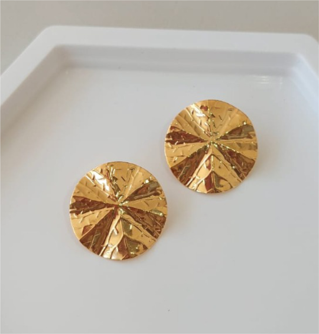 Brinco Banho Ouro 18K ou Ródio - Pizza Chapa