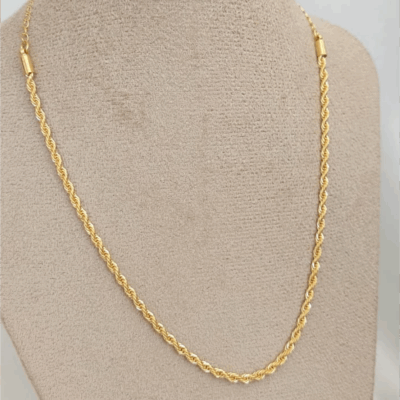 Colar Banho Ouro 18K - Cordão Bahiano
