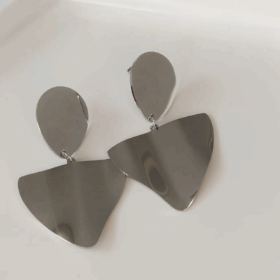 Brinco Triângulo Aço Inoxidável