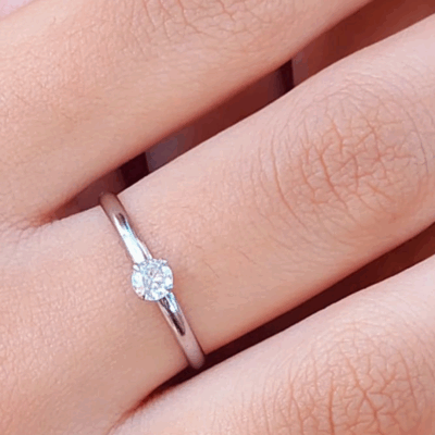 ANEL AÇO INOX - SOLITARIO C/ ZIRCONIA