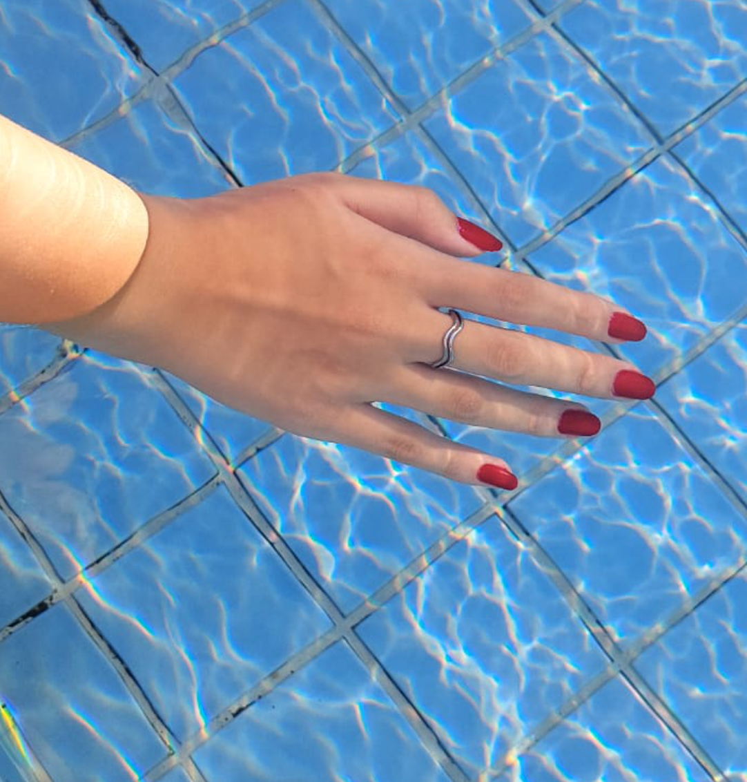 ANEL AÇO INOX - ONDA