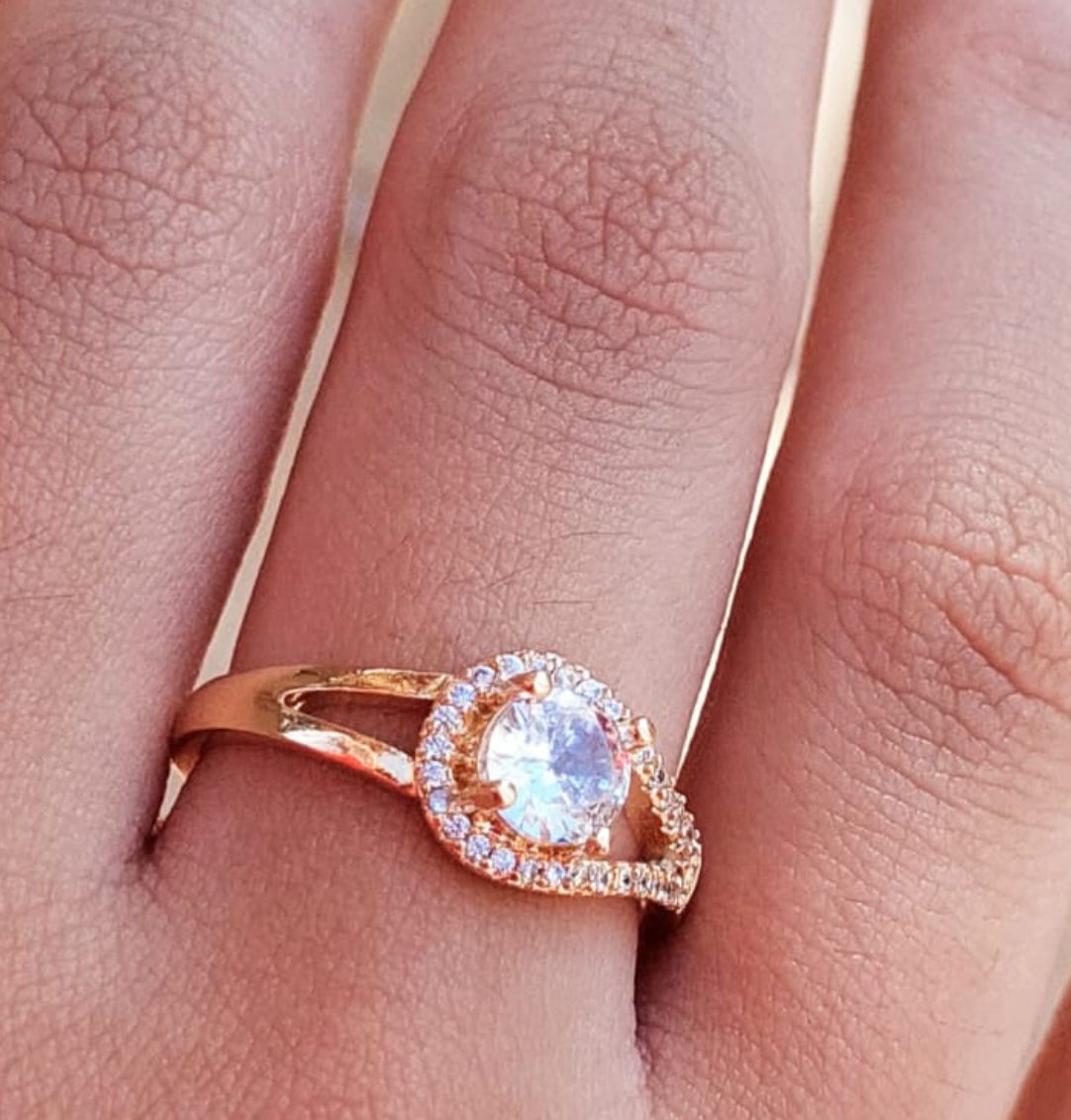 Anel Banho Ouro 18k - Zircônica Grd