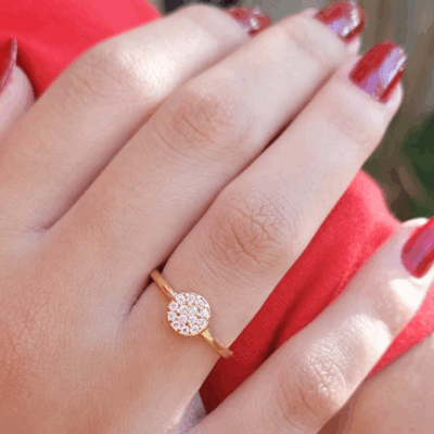 Anel Banho Ouro 18k - Redondo com Zircônia